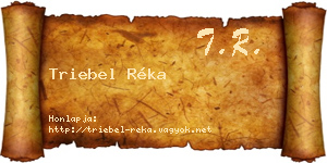 Triebel Réka névjegykártya
